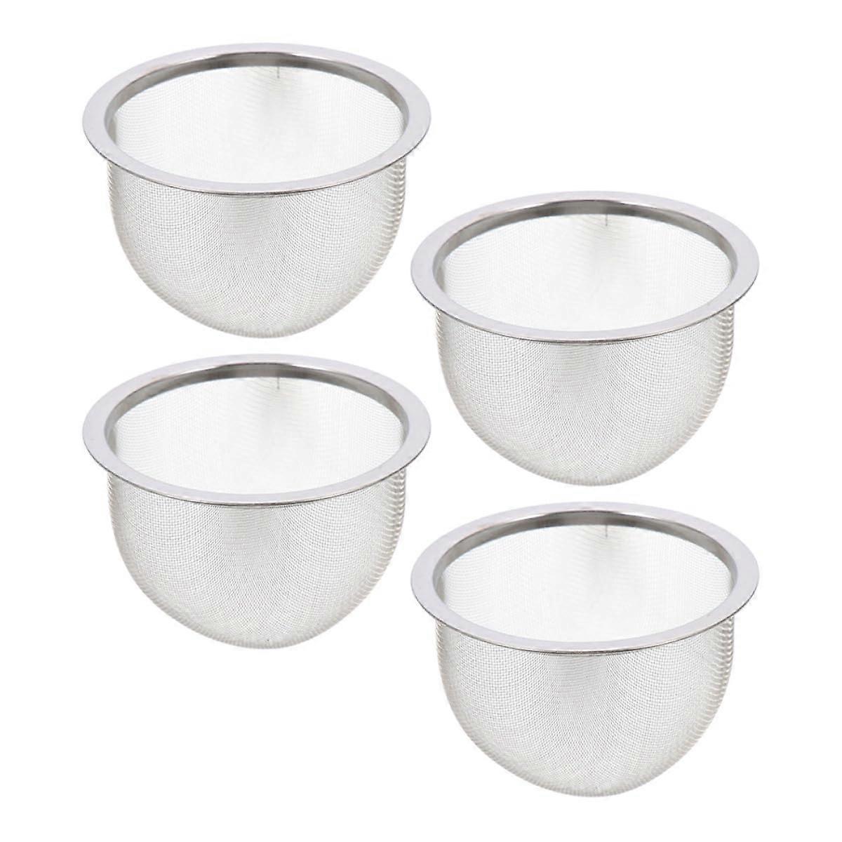 4Pcs Stainless Steel Tea Infuser Mesh Strainer Filter for Loose Leaf with Precision Filtration