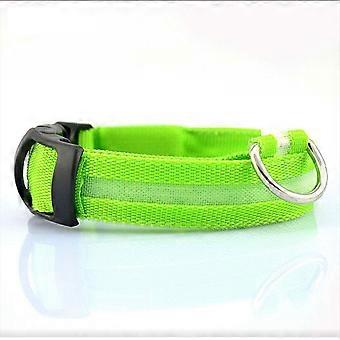 LED Dog Collar Waterproof Nylon Rechargeable Light Up Pet Collar for Large Dogs Night Safety