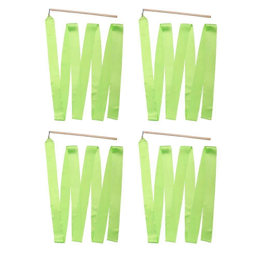 4Pcs Gymnastics Ribbons Dancing Gymnastics Ribbons Performance Dancing Ribbons