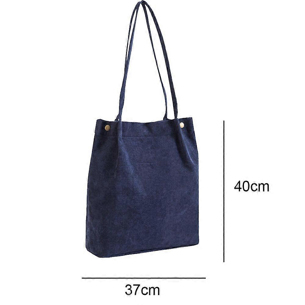 Velvet duffel bag, versatile shoulder bag, navy blue