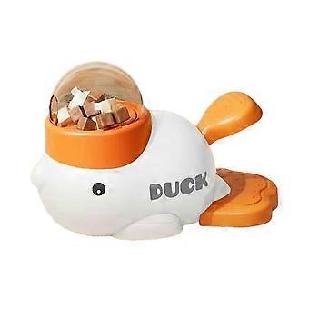 1/2Pcs Pet Feeder Duck Shape Slow Feeder Puzzle Toy Food Grade Washable Treat Dispenser with Visible