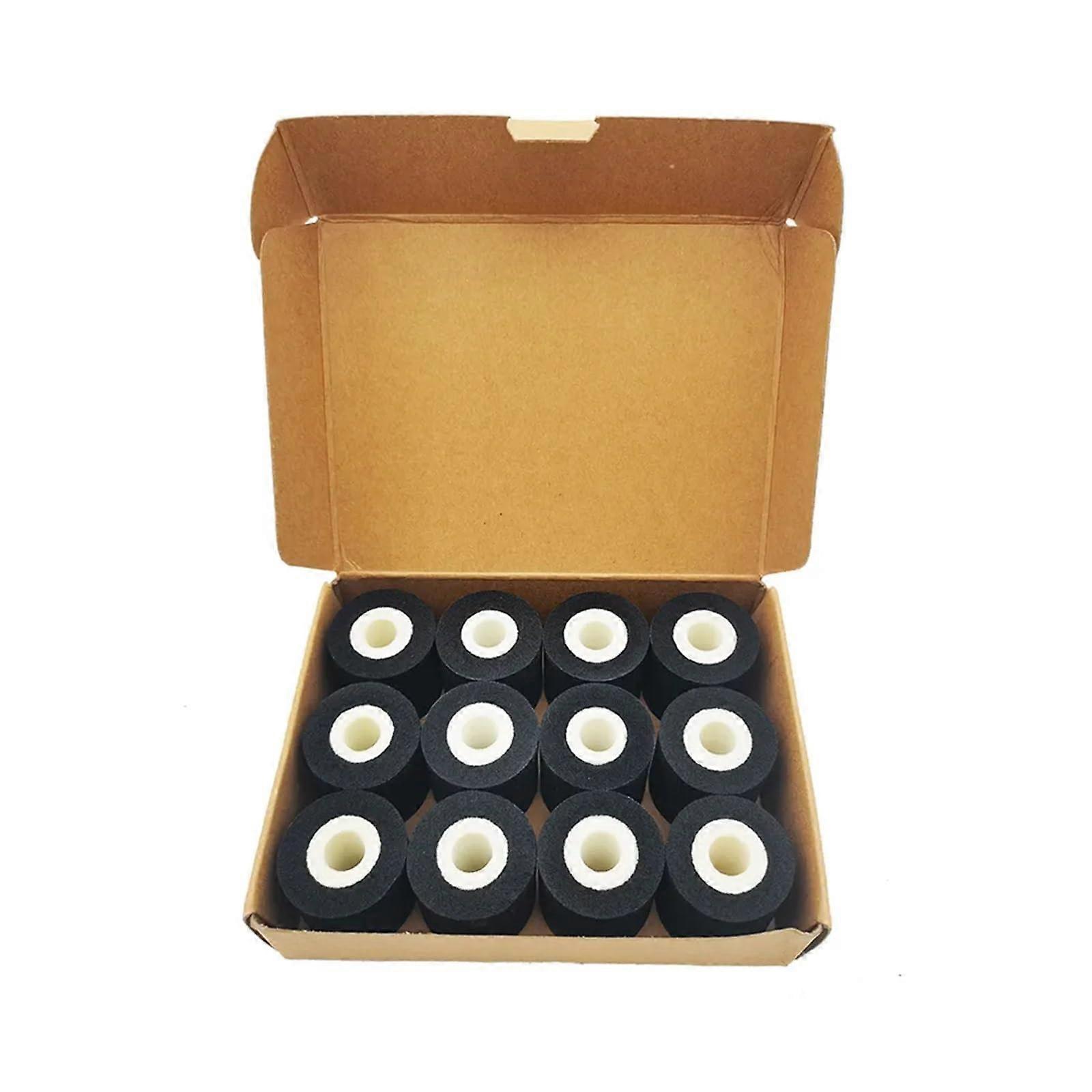 Black Hot Stamp Coder Ink Roll 40x40mm for MY380 DK1100 Coding Sealing Machine 12pcs