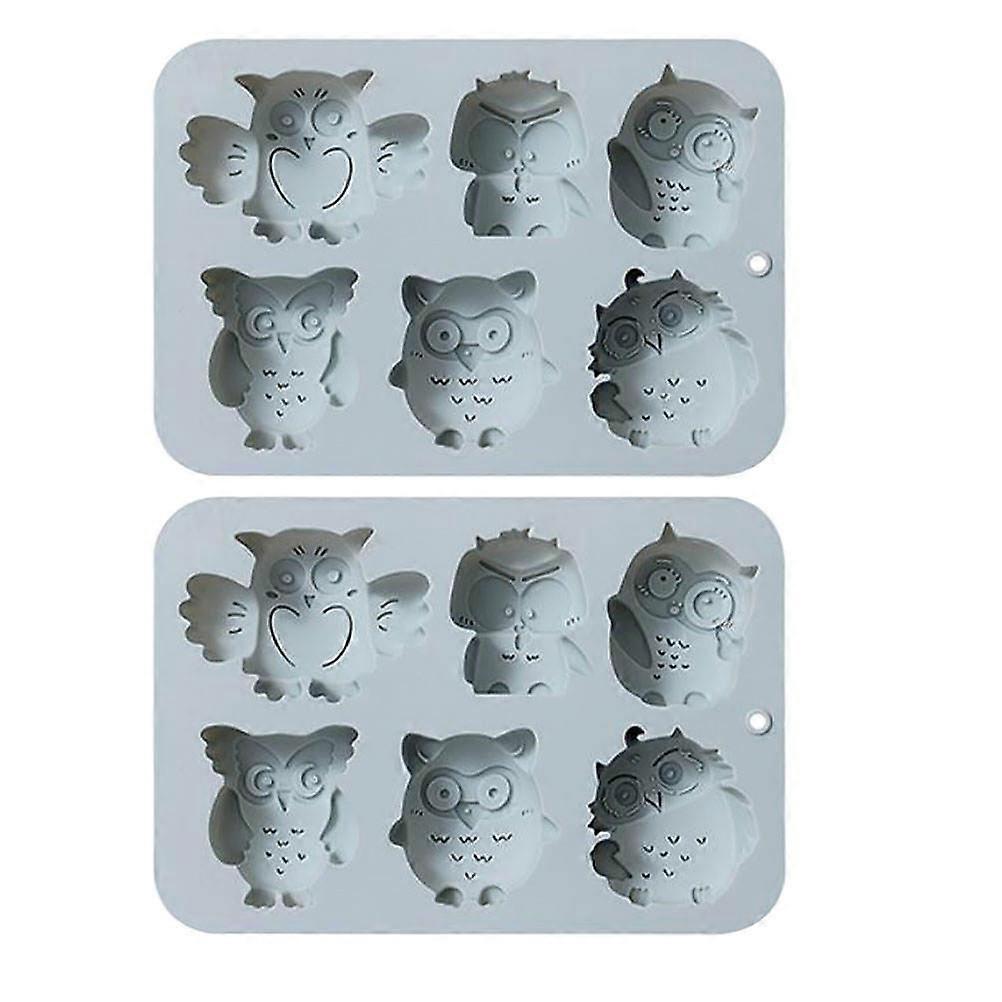 DIY Owl Shape Silicone Cake Mold for Home Use 2Pcs