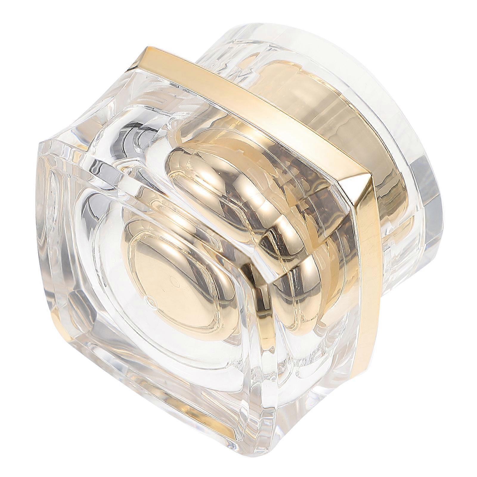 Acrylic Cream Bottle for Storage 1Pcs Golden Reusable Sample Container