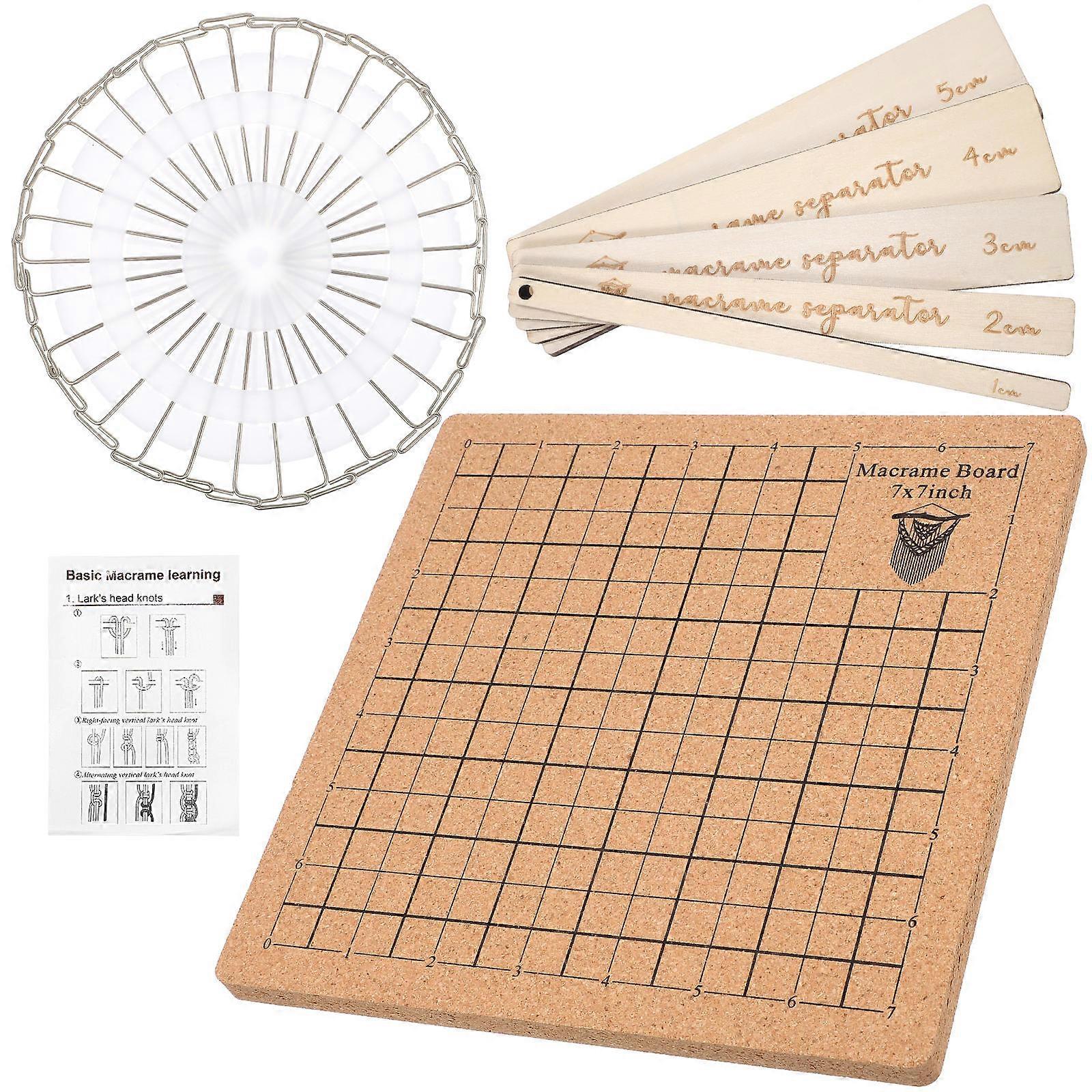 Macrame Board Craft Board for Knotting Braiding 1Set with Pins