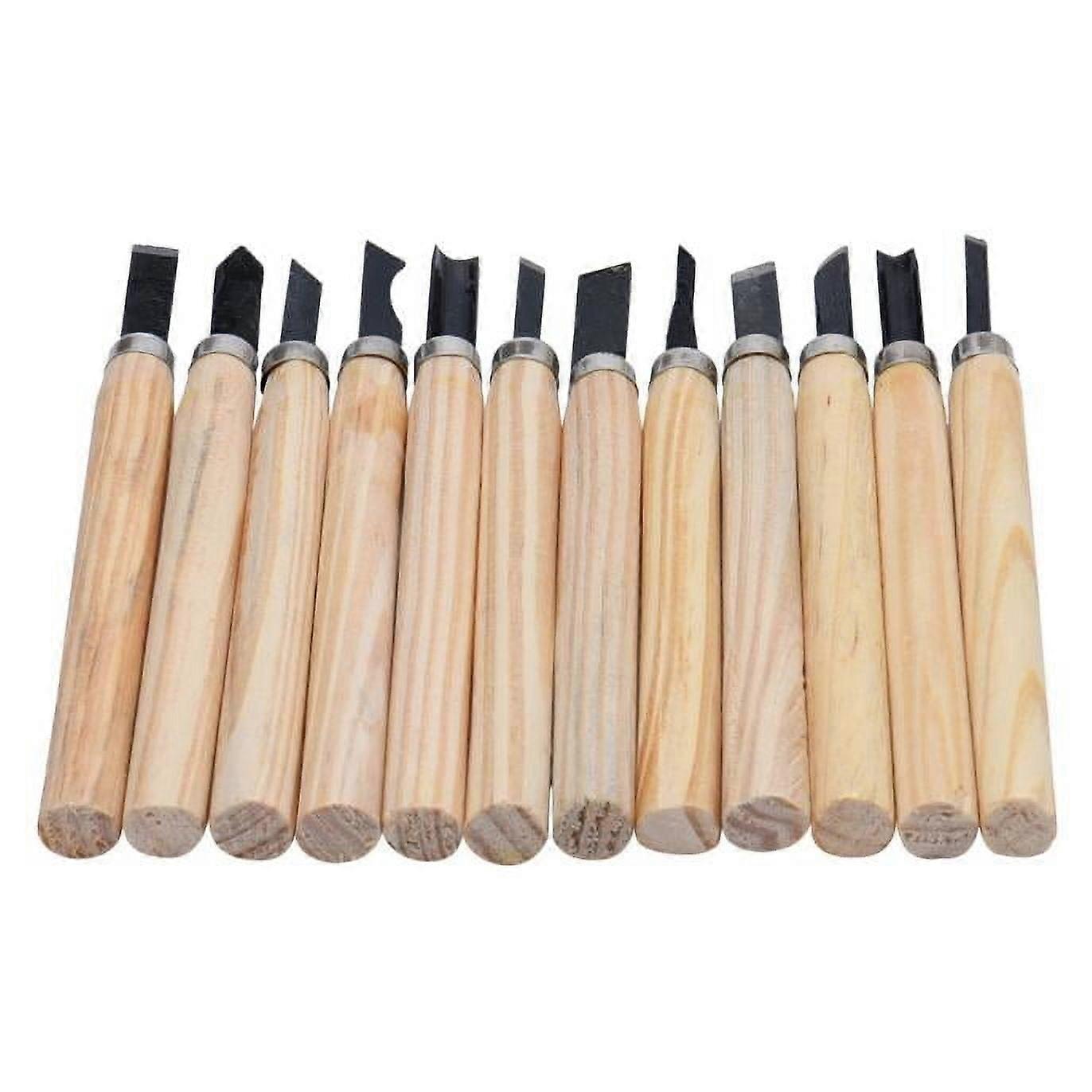 12Pcs Wood Carving Hand Chisel Woodworking Tool Set Woodworkers Gouges