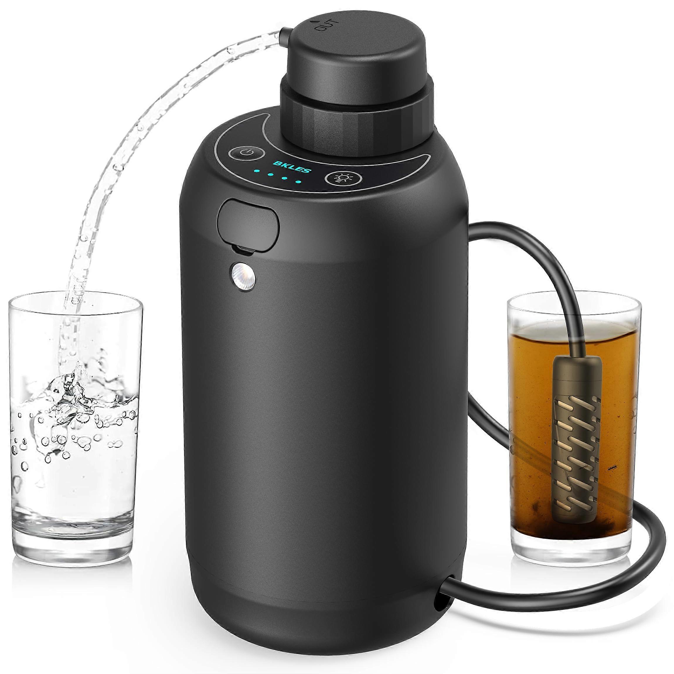 Portable Electric Water Dispenser with Replaceable Filter and USB Rechargeable Pump for Bottles