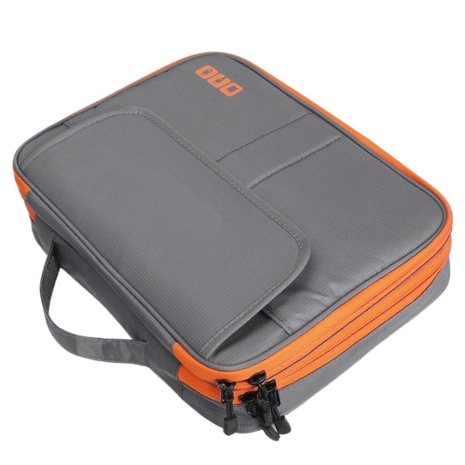 Cable Organizer Bag Double Layer Large Capacity Electronics Accessories Travel Case for Cables Grey