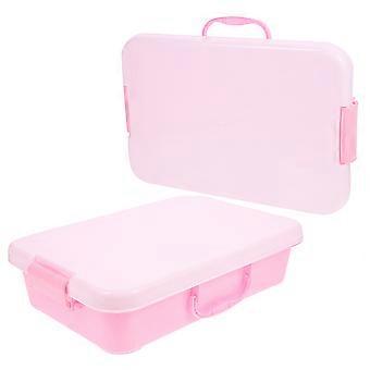 2 stks Handheld Sandbox Zandbak met Deksel Draagbare Sandbox Opbergdoos voor kinderspeelgoed