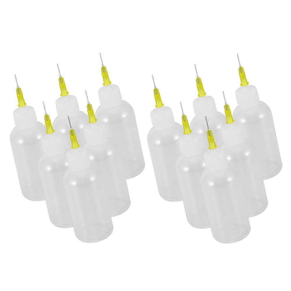 Squeeze Bottle with Needle Tip Applicator for Storage Use 12Pcs