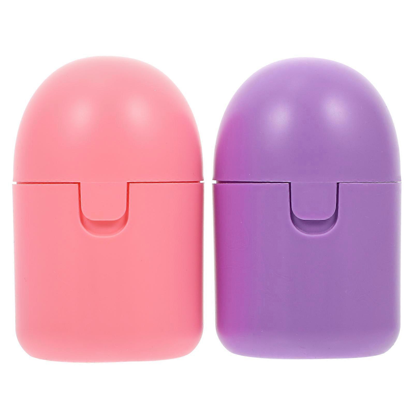 Cleaner for Storage 2Pcs Portable Plastic Case Assorted