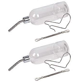 Bouteille d'eau en plastique de 750 ml pour lapins, hamsters, cochons d'Inde et autres petits animaux de compagnie. Distributeur d'eau pour cage.