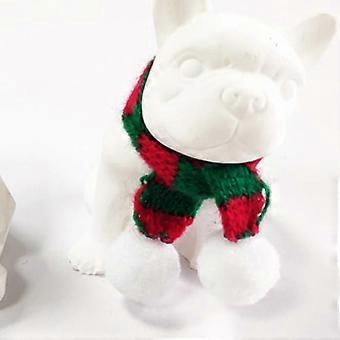 Mini cachecol vermelho para decoração, cachecol de tricô para pescoço, 5 peças, acessório de Natal para boneca.