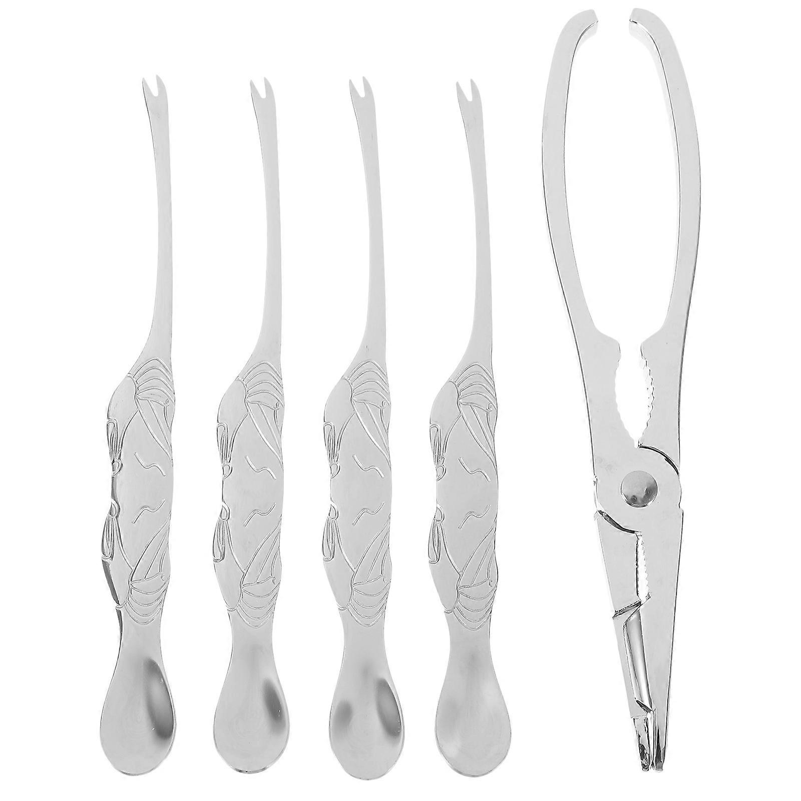 Crab Crackers Set with Lobster Scissors for 5Pcs Tools