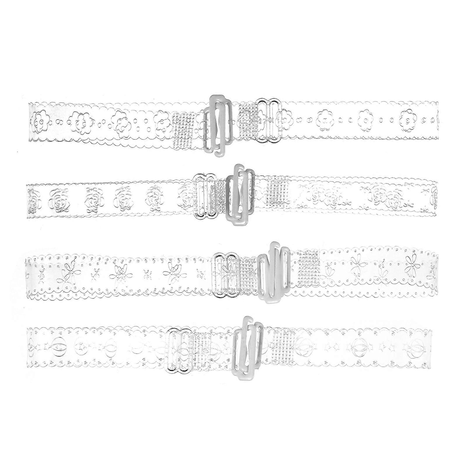 Bra Shoulder Strap Transparent Replacement Strap with Anti-Slip Function 4Pairs
