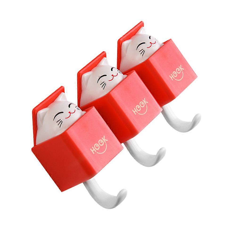 1Pcs Red Gravity Sensor Hook Cat Hook for Home Use Decorative Wall Hanger