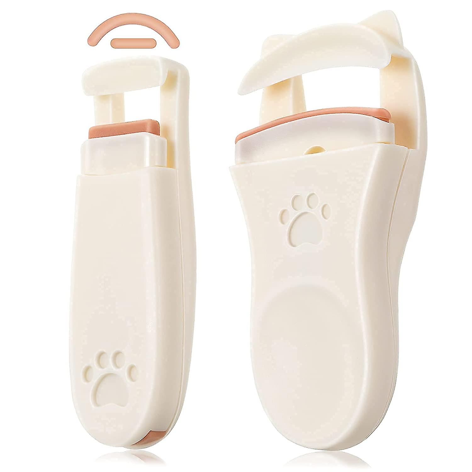 2Pcs Professional Lash Lift Eyelash Curler, Cute Eyelash Curling Tool with 1 Wide Angle Eyelash Curler and 1 Mini Partial Corner Eyelash Curler for Wo