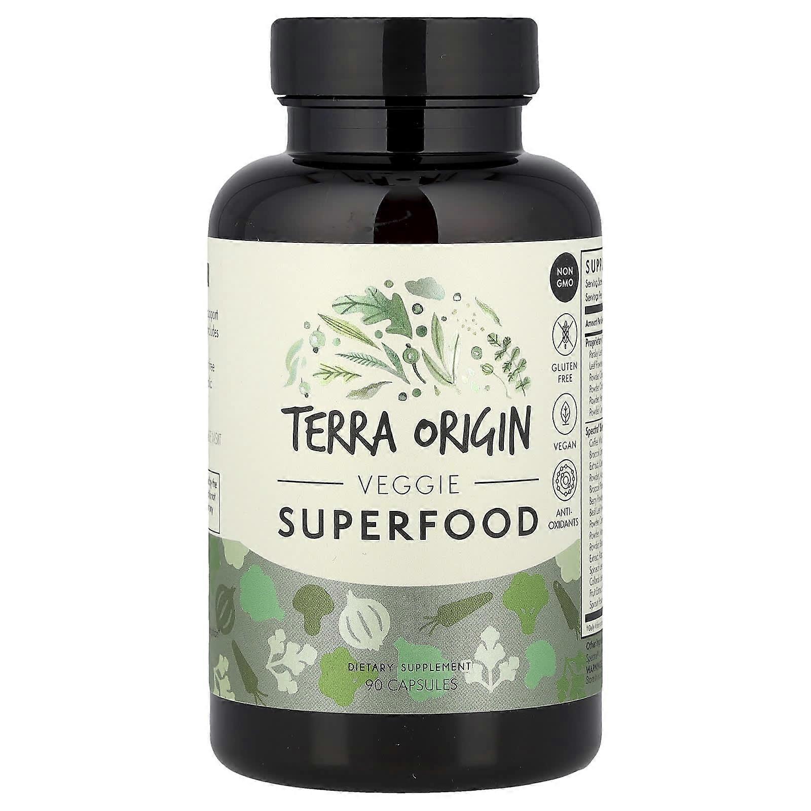 Terra Origin, Veggie Superfood, 90 Capsules