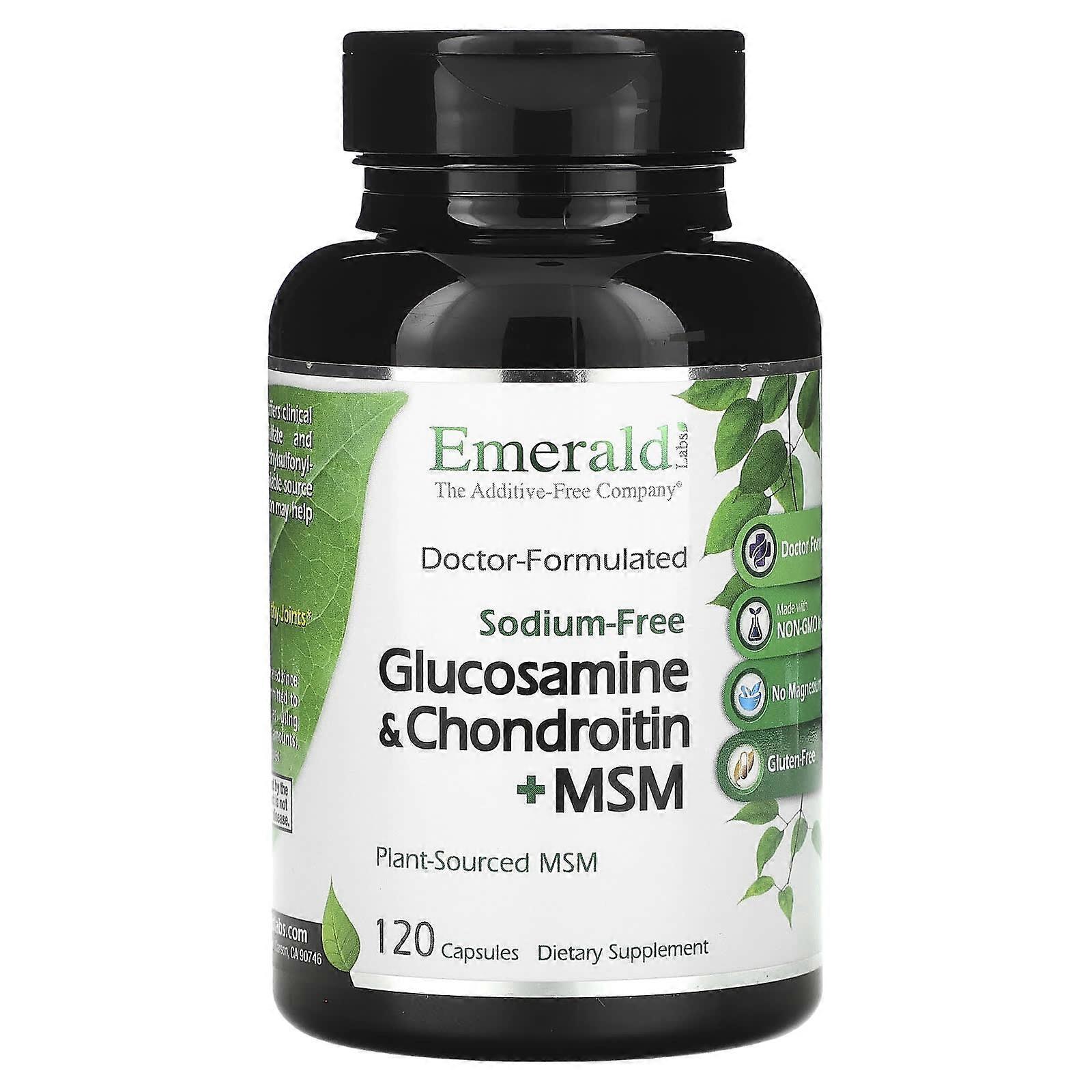 Emerald Laboratories, Glucosamine & Chondroitin + MSM, 120 Capsules