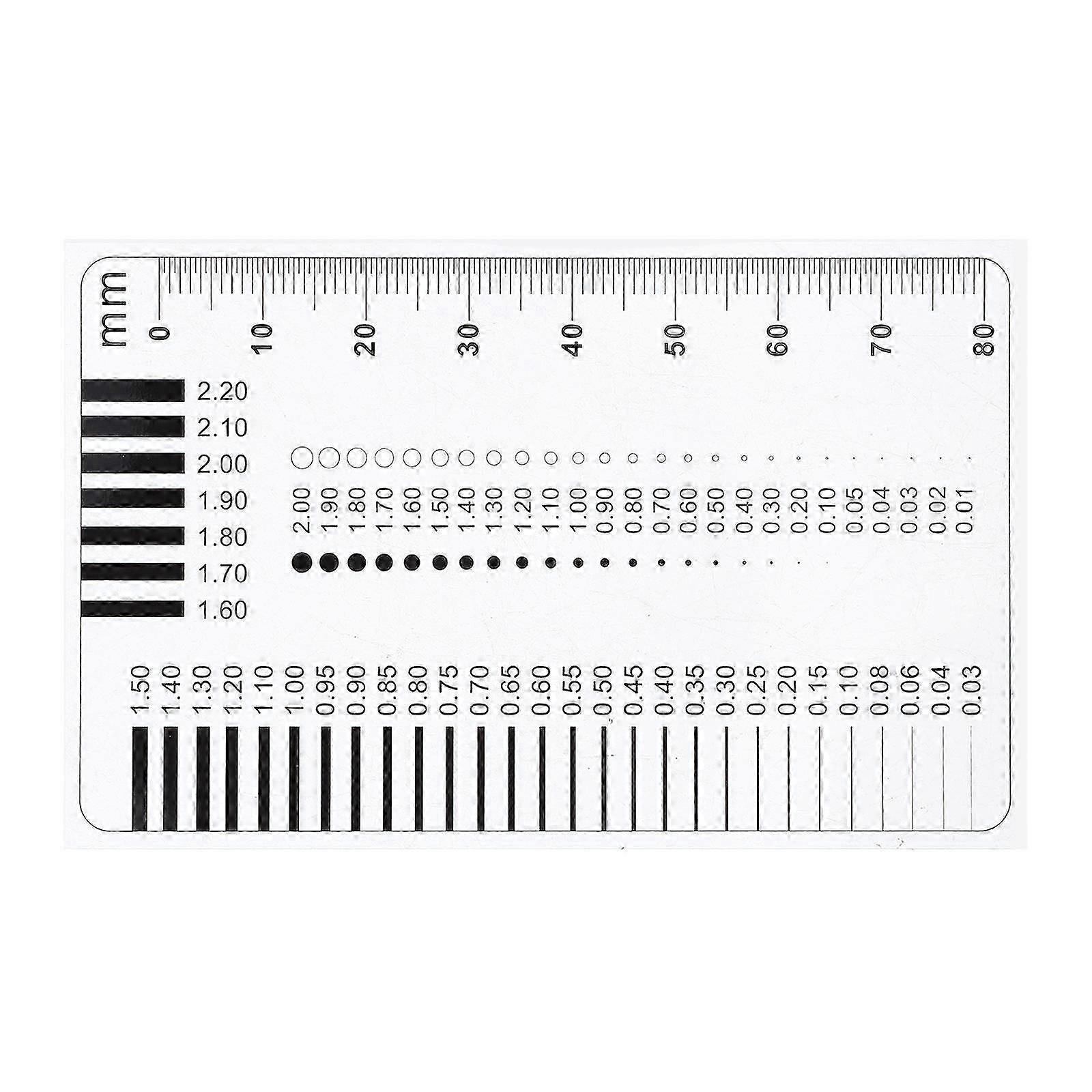Crack Width Gauge Meter for Flaw Detection Ruler Measuring Instruments