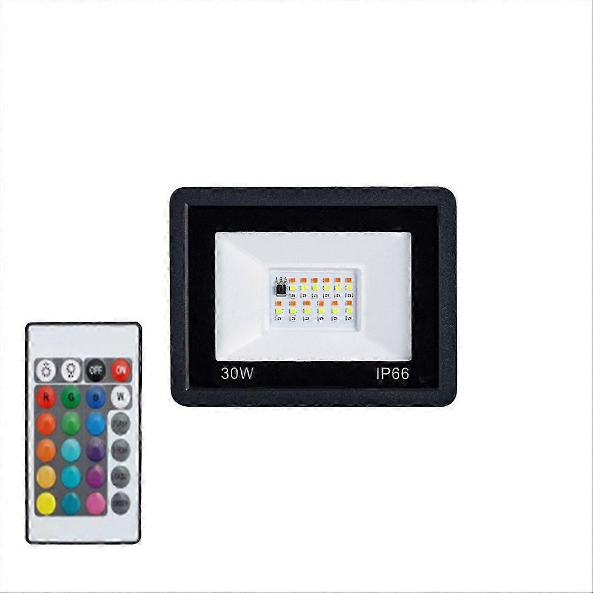 Projecteur LED RGB 30 W IP66 avec télécommande