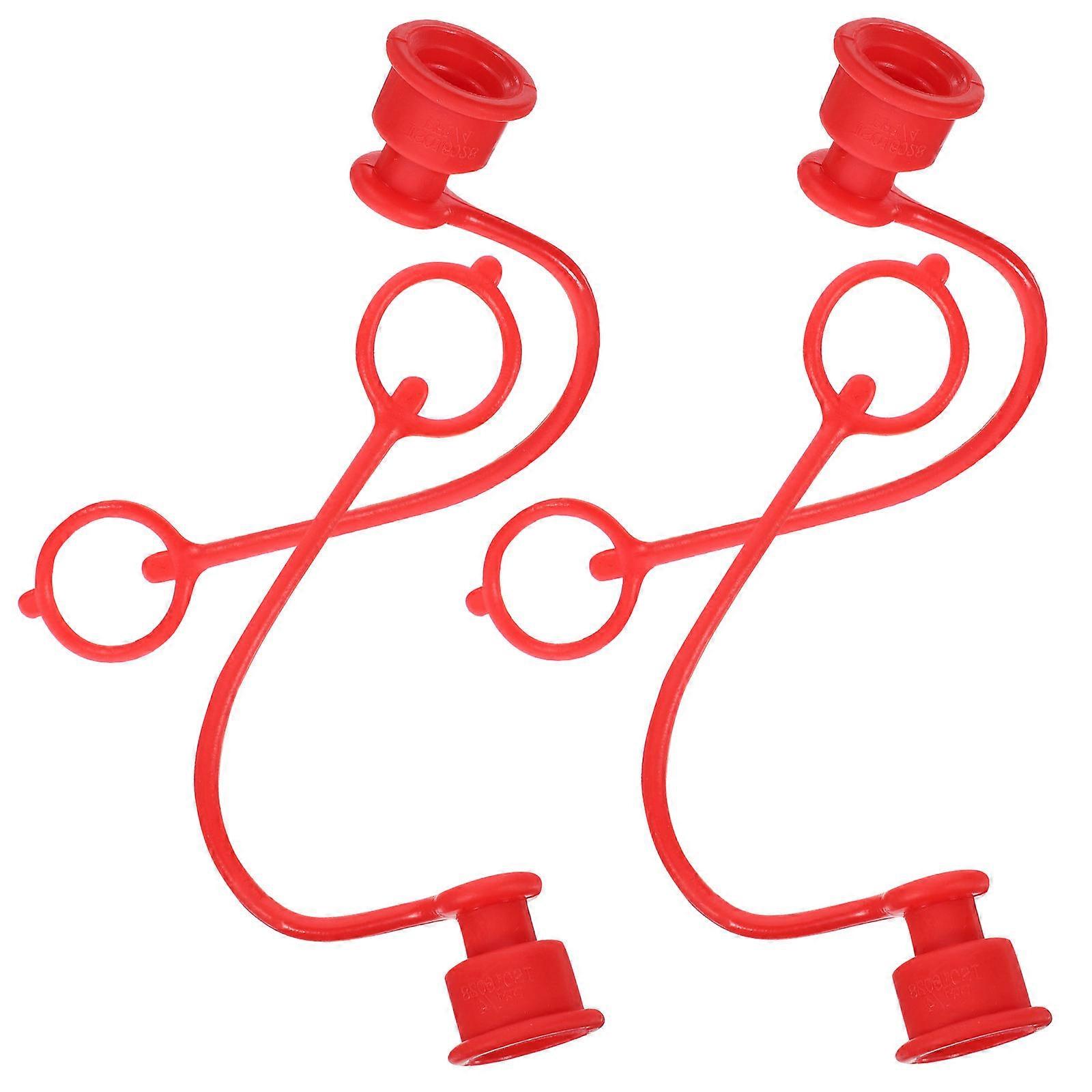 Red Hydraulic Cap Quick Coupling Dust Caps for Storage 4Pcs Covers