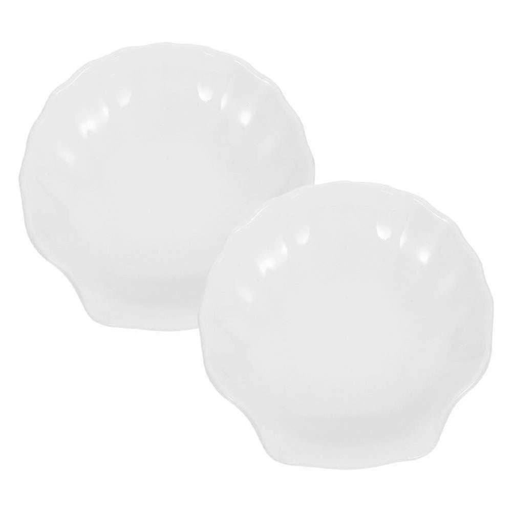 Shell Soap Holder Soap Tray for Bathroom Use 2Pcs White Plastic