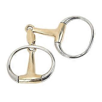 135mm Horse Ring Snaffle Bit Stainless Steel and Copper Hinge Horse Loose Ring Snaffle for Outdoor Gifts