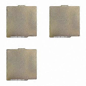 3er-Pack strukturierte PEI-Federstahlbetten, doppelseitige flexible Ersatzplatten, 257 x 257 mm direkt austauschbare Oberflächen