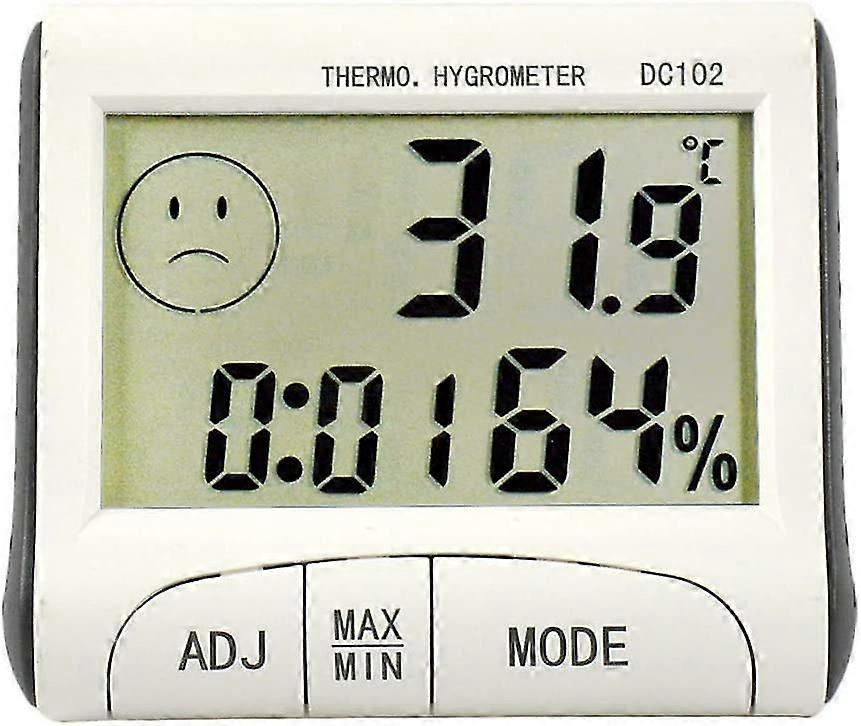 Lcd Digital Humidity Meter Indoor Warm Thermometer Hygrometer Clock Temperature