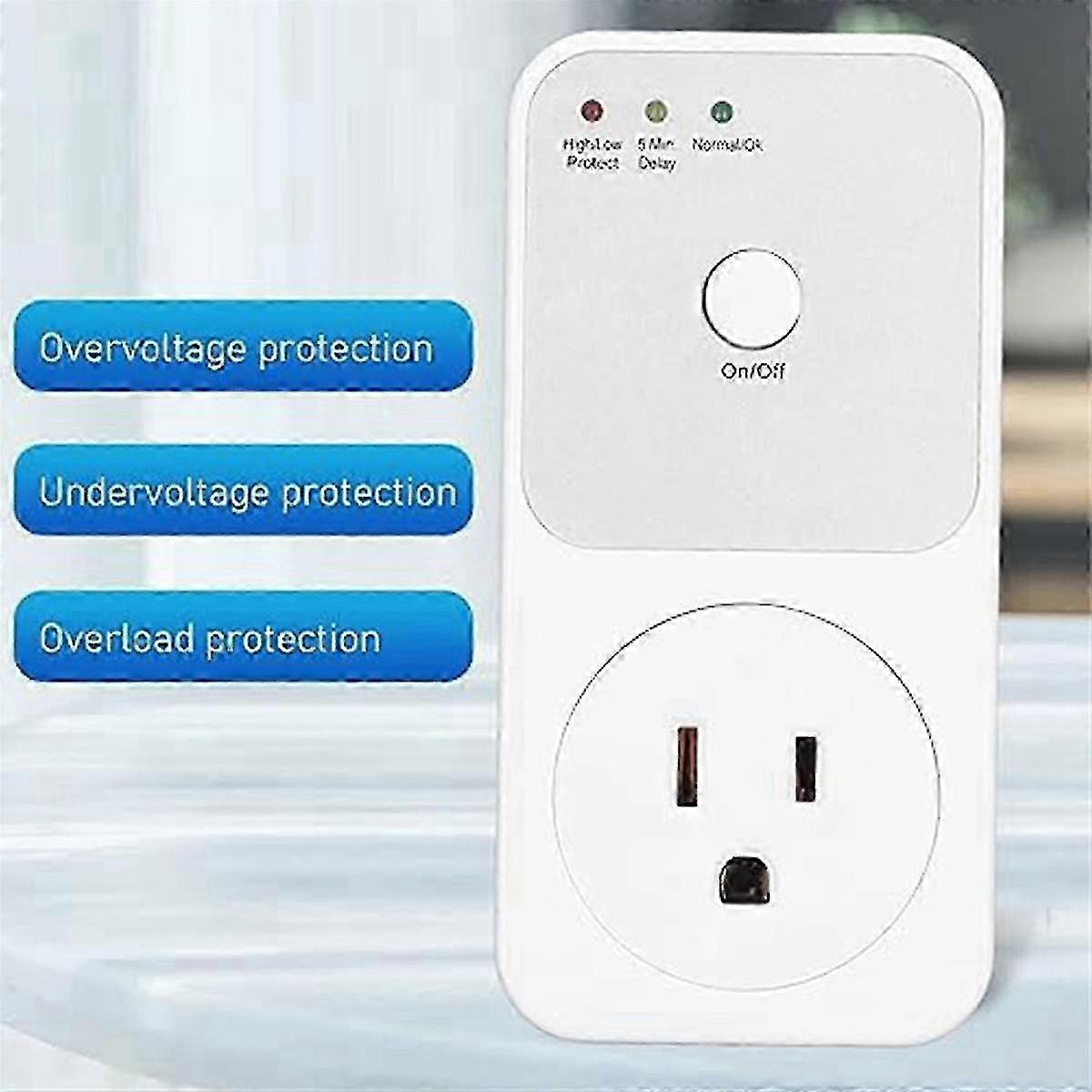 Protector Voltage Relay Electrical Socket,Refrigerator Voltage Protector Multifunctional compatible with Home A
