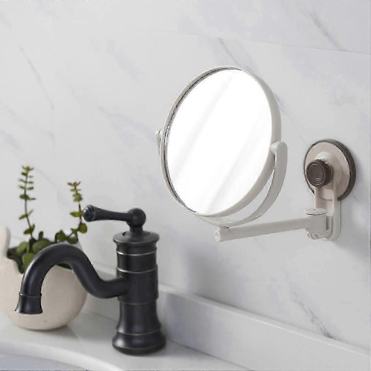 Suitable for bathroom mirrors, cosmetic mirrors, 1x/3x magnification, suction cup, adjustable makeup mirror, double-sided bathroom mirror
