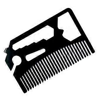 Stainless Steel Portable Comb Bottle Opener for Hairdressing 1Pcs Black