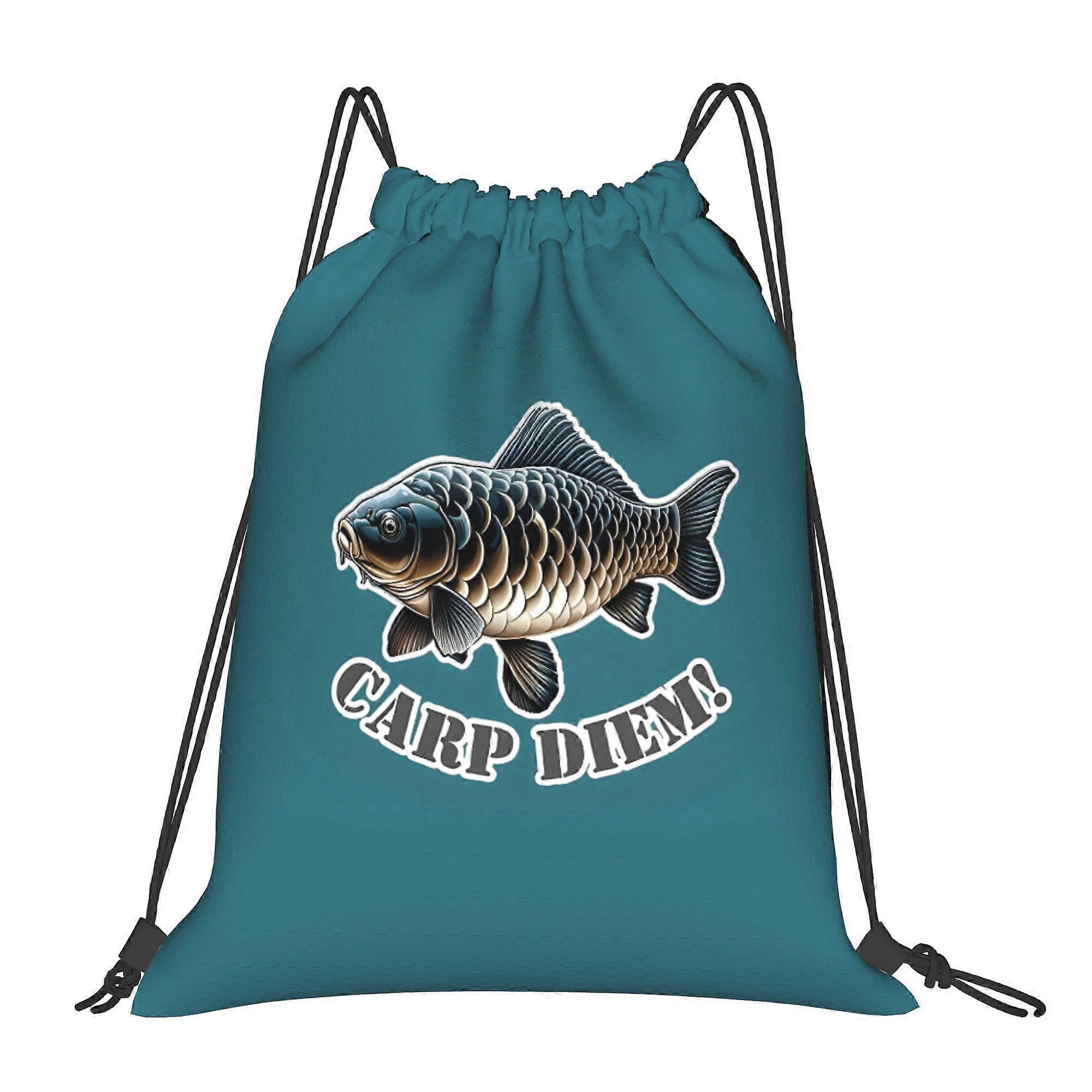 Carp Diem Drawstring Bags-Pqasd
