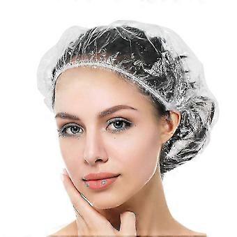 Disposable Shower Caps, Extra Large Thick Waterproof, Elastic PE Hair Covers for Salon Spa Home Hotel Travel