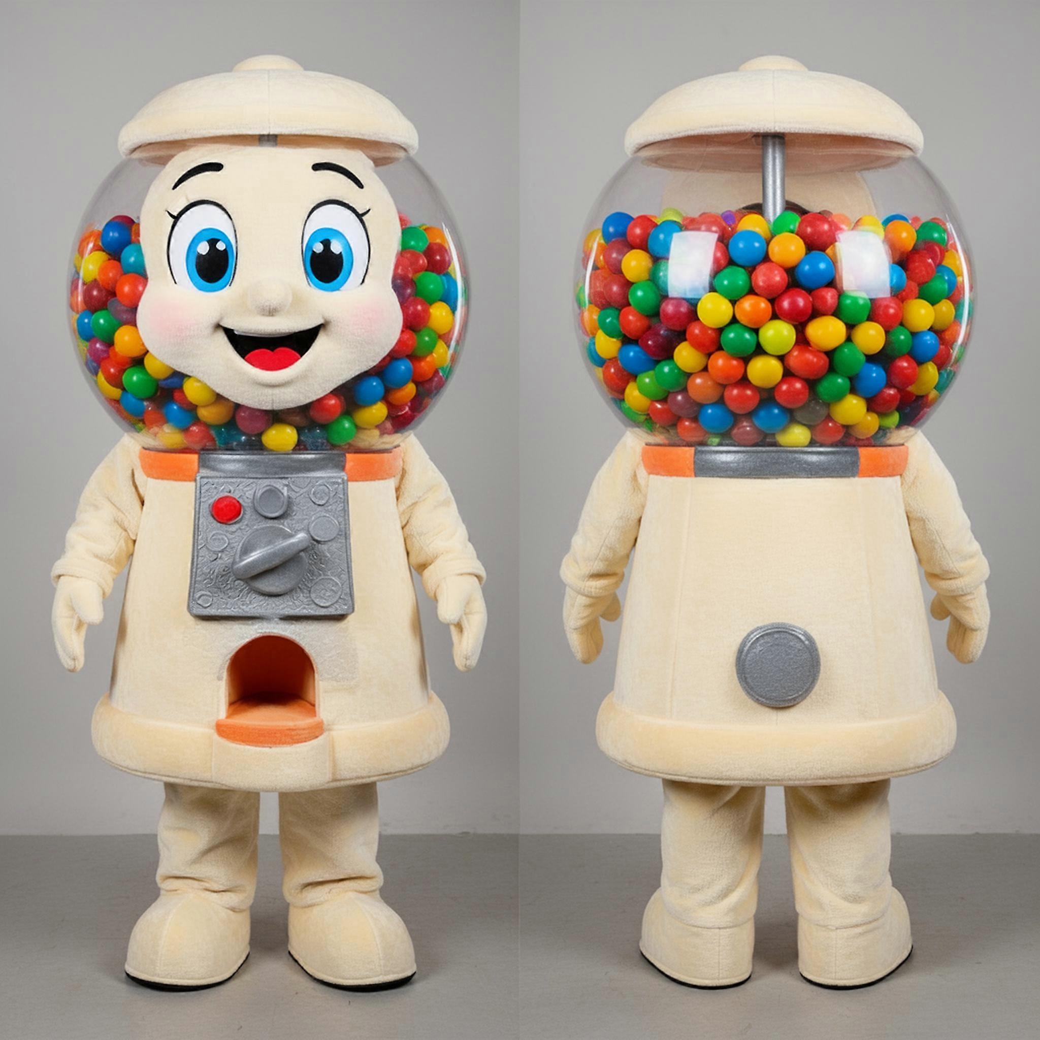 MASTICOT Creamy Rounded Gumball Machine Mascot