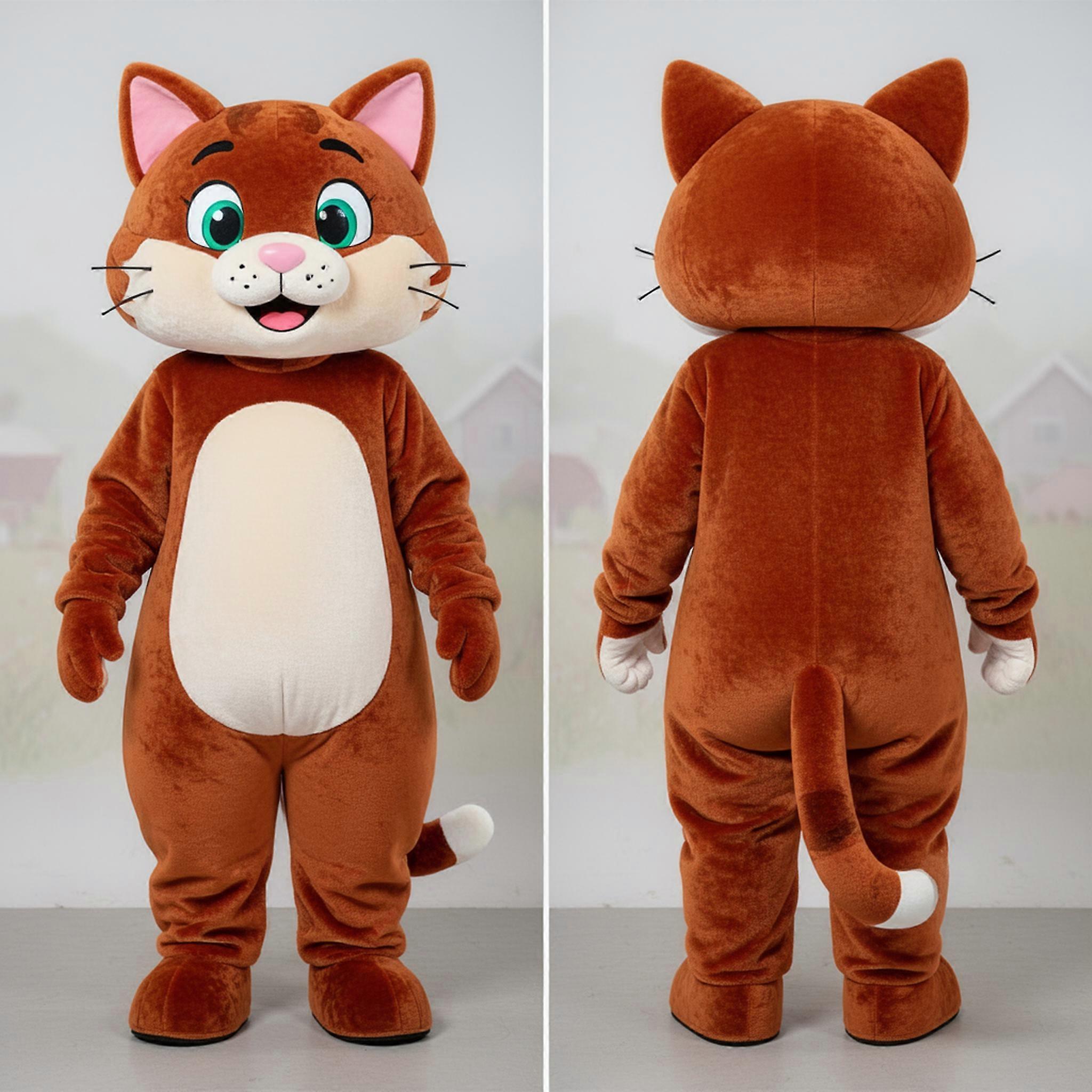 MASTICOT Rust Orange Cozy Eyed Cat Mascot