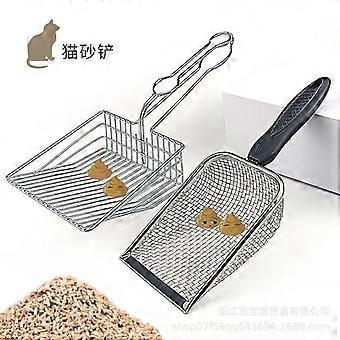 Stainless Steel Cat Litter Scoop, Rutin Chicken Pet Poop Scoop, Reptile Scoop, Cat and Dog Poop Scoop, Beach Scoop, Large Size with Straight Handle_53
