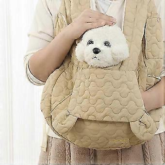 Adjustable Front Pet Carrier Backpack for Cats, Dogs and Rabbits, Portable Travel Bag for Hiking, Camping and Travelling, Equipped with Safety Strap a