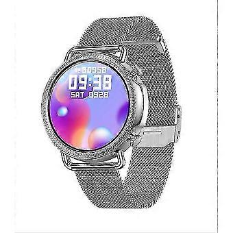Gave Smartwatch til kvinder Bluetooth-opkald Sundhedstjek Sølv