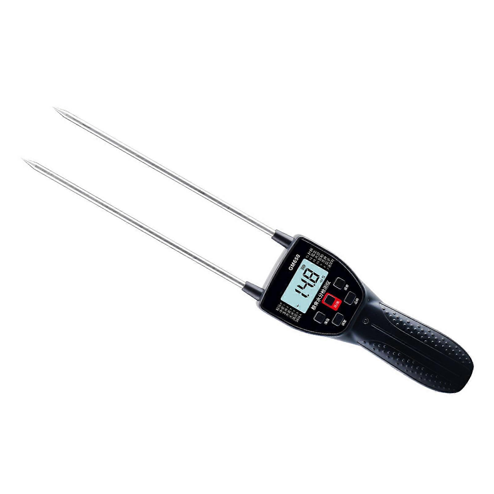 Grains Moisture Meter with Moisture, Temperature and Crop Code Display, 14 Selectable Programs, Two Insertion Tips and Integrated Handheld Design