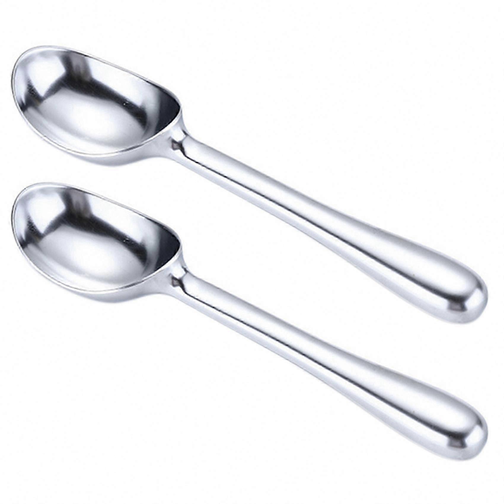 Ice Cream Scoopers (2-Pack) with Non-Slip Rubber Grip, Solid Design for Kitchen & Dining