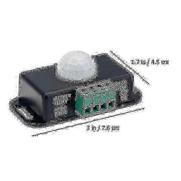 2pcs Infrared Sensor 12-24v Motion Sensor Pir Controller Timer Light Switch