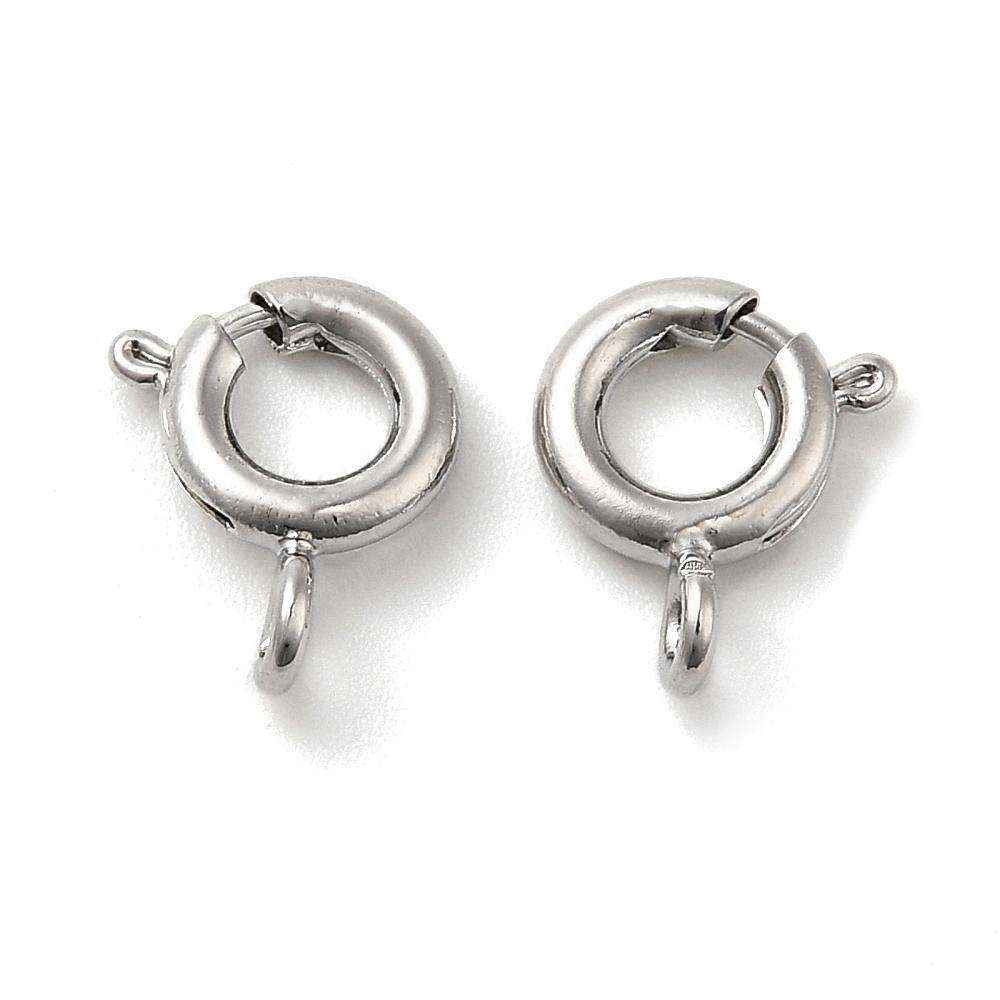 200pcs Brass Spring Ring Clasps Ring  10x8x3mm Hole: 1.6mm