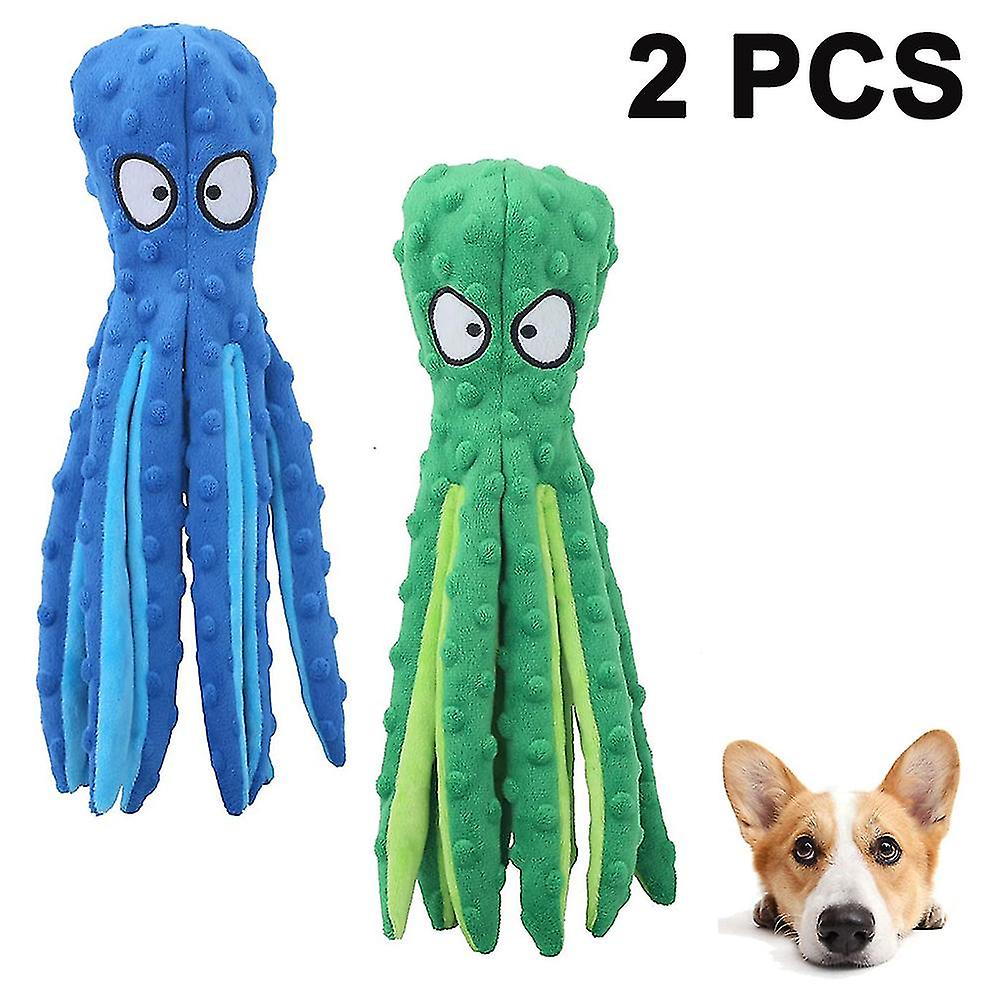 犬のきしむおもちゃタコ - 子犬の歯が生えるためのぬいぐるみ犬のおもちゃ、小型から中型の犬の訓練と退屈を減らすための耐久性のあるインタラクティブな犬の噛むおもちゃ