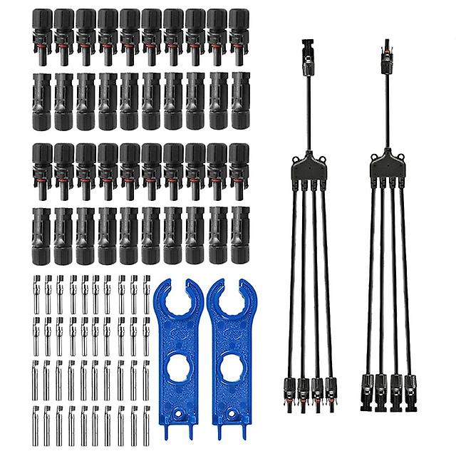 Solar Panel Connectors Kit Y-type 1-way 4 Photovoltaic Connector Solar Panel Connector Photovoltaic Connector
