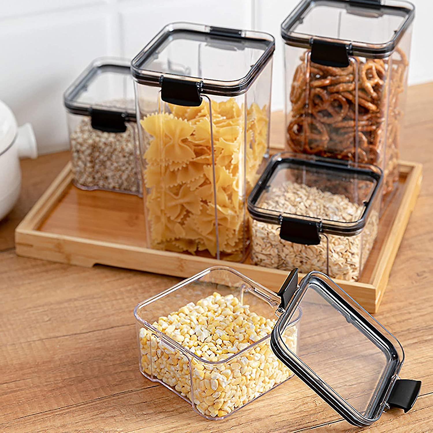 Airtight Food Storage Containers,kitchen Sealed Jar With Lid Moistureproof Fresh