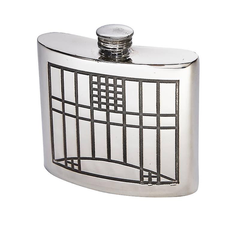 Charles Rennie Mackintosh Kidney Pewter Flask - 6oz