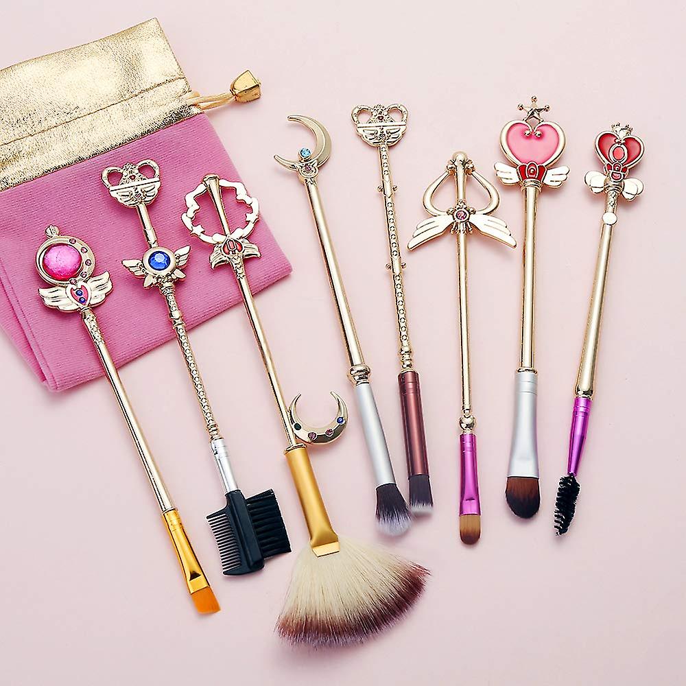 Sailor Moon Pincel de maquillaje, Anime Pink Metal Magic Wand