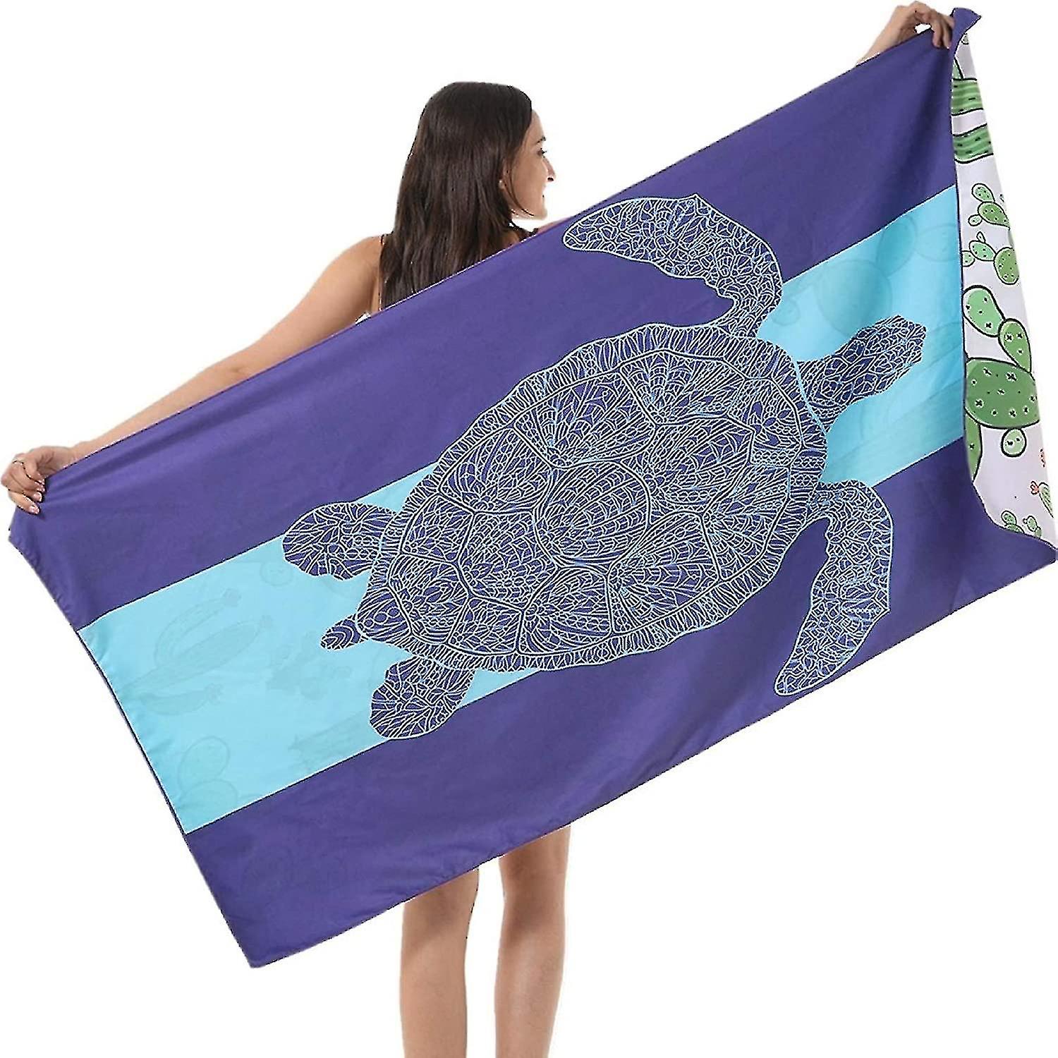 Mikrokuituhiekaton rantapyyhe nopeasti kuivuva erittäin imukykyinen ylisuuri